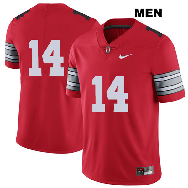 Ohio State Buckeyes Men's Isaiah Pryor #14 Red Authentic Nike 2018 Spring Game No Name College NCAA Stitched Football Jersey SF19W42MS